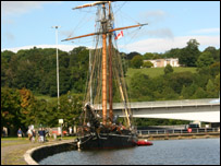 Amistad moored in Bristol