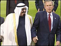 King Abdullah with President Bush