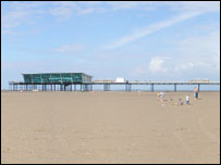 Detail from the photo of Southport Pier - the pier