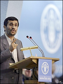 محمود احمدی نژاد در نشست فائو