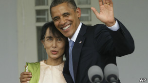 Aung San Suu Kyi trong chuyến thăm Mỹ