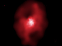 Imagem da maior explosão já observada no espaço, capturada pela Nasa