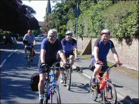 Men riding bicycles 470
