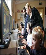 Children at computers