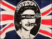 Material promocional dos Sex Pistols criado pelo artista Jamie Reid