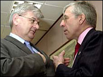 استرا و فيشر وزيران خارجه بريتانيا و آلمان