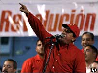 O presidente da Venezuela, Hugo Chávez