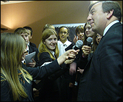 Pupils interview John Whittingdale