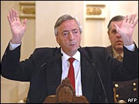 O presidente da Argentina, Néstor Kirchner