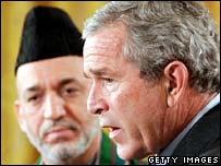 Hamid Karzai e George W. Bush