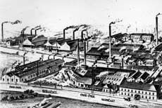 A 1900 engraving of the Templeborough Melting Shop