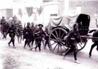 Image of  World War One soldiers in transit