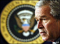 O presidente americano George W. Bush