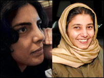 نوشین احمدی خراسانی (راست) و پروین اردلان