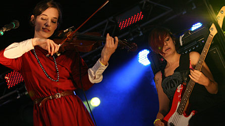 Los Campesinos! at Big Weekend 2010. Photo: James McLaren