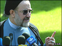 محمد خاتمی گفته است هيچکس از حمله به ايران سودى نخواهد برد