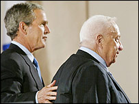 George Bush ve Ariel Şaron