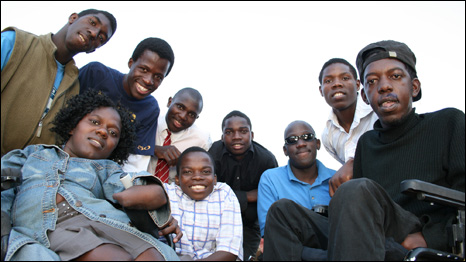 Prudence Mabhena with the band, Liyana (photo Errol Webber)