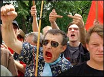 Демонстрації проти Віктора Ющенка в Донецьку