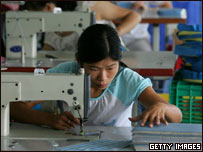 Fábrica de roupas na China