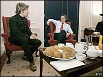 Jamie Oliver com Tony Blair