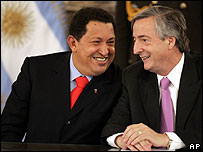 Hugo Chávez e Néstor Kirchner