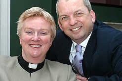Image: June Osborne and husband, Paul Goulding