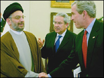 بش، عبدالعزیز الحکیم ملاقات