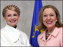 Юлія Тимошенко і Беніта Ферреро-Вальднер