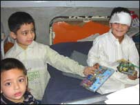 ایک زخمی بچہ