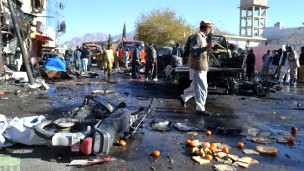 صحنه بمب گذاری در پاکستان