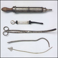 Instrumentos antigos usados para aborto