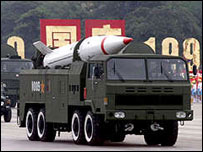 Hình minh họa: tên lửa Đông Feng của Trung Quốc