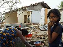 área afetada pelo tsunami