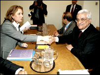 Mahmud Abbas ve Tzipi Livni 