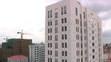 上海浦東一座屬於軍方的12層大樓