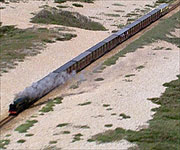Aerial picture of the Romney Hythe and Dymchurch railway 