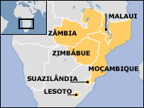 Mapa do sul da África