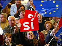 رای دهندگان موافق قانون اساسی