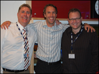 Ali with Gareth Southgate and Paul