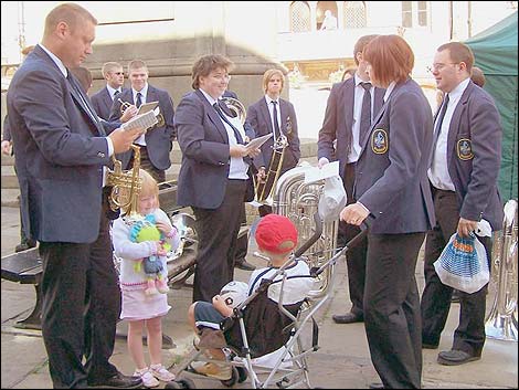 Families at Durham Miners' Gala. By T Ferdinand