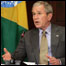 O presidente dos EUA, George W. Bush, em encontro entre executivos brasileiros e americanos em Washington