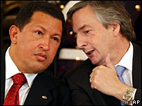 Presidentes Hugo Chávez e Néstor Kirchner