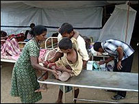 श्रीलंका में घायल