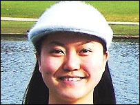 Sally Zhang, near the church