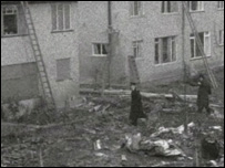 The scene of the crash at Overndale Road, Downend