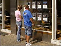 Estate agents' window