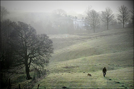 One man and his Cliviger dog   