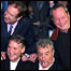 As estrelas do Monty Python Eric Idle, Terry Gilliam, Michael Palin e Terry Jones