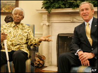 Bush e Mandela se reuniram na Casa Branca